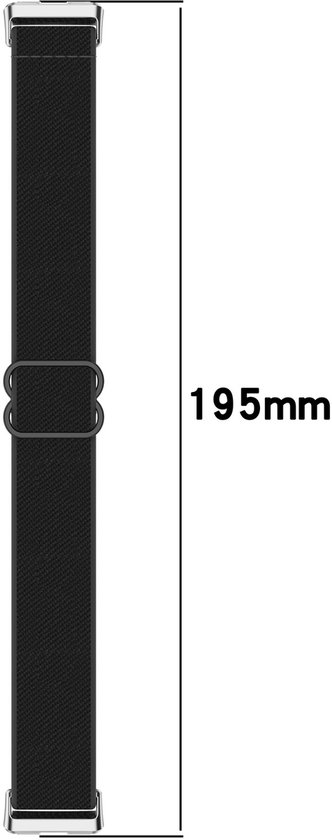 Bracelet élastique en nylon Strap-it - compatible avec les Huawei Band 8 / Band 9 / Band 10 (noir)
