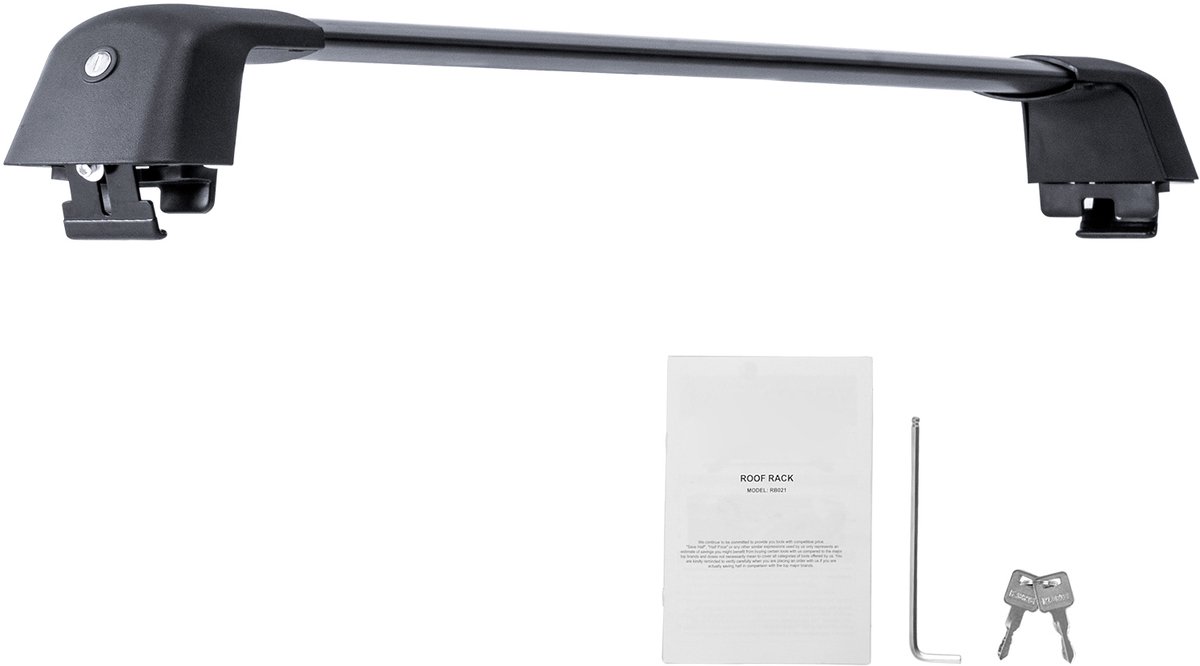Universele Dakdragerdwarsstang, Aluminium 135,8 cm, 90 kg Draagvermogen, Verstelbaar, Geruisloos Ontwerp, Diefstalbeveiliging, voor SUV's, Sedans, Bestelwagens