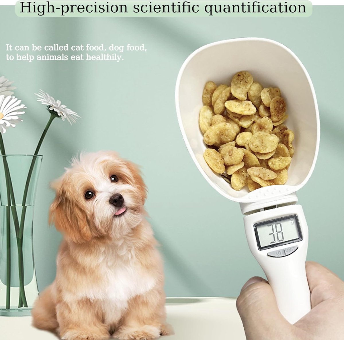 Maatlepel Digitale Weeglepel 800g Ecru - afbeelding 3