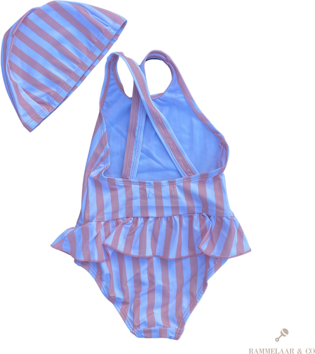 Rammelaar&Co Badpak Soft Orange Stripes - Badpak Meisjes — afbeelding 2