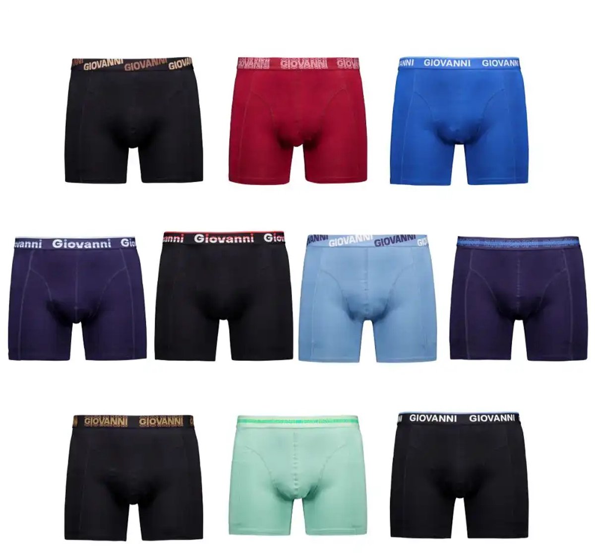 Giovanni 10-pak jongens Boxershorts katoenen multipack kinder onderbroeken - 152