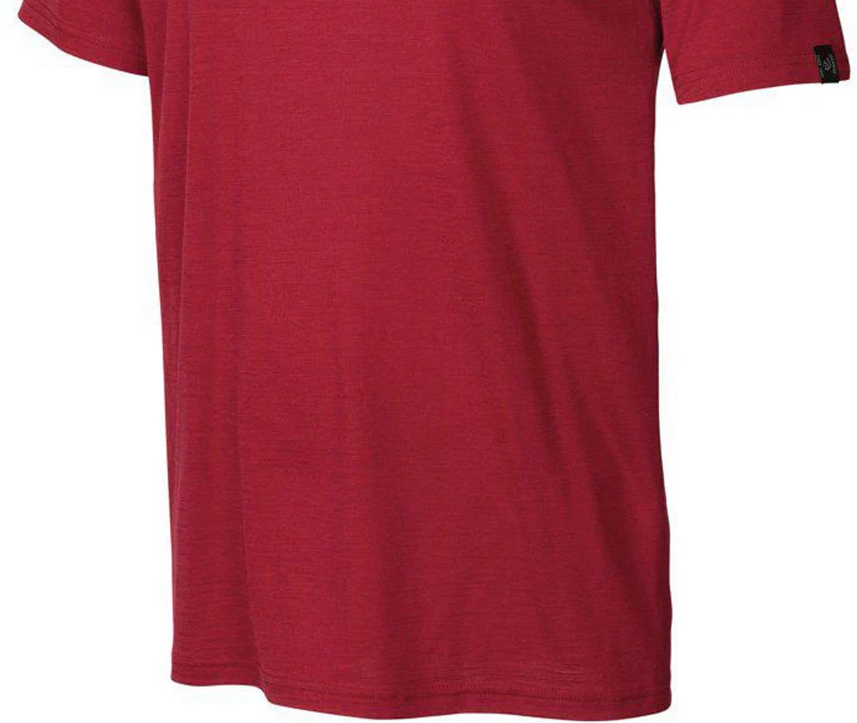 Ivanhoe t-shirt UW Ceasar Sunset voor heren 100% extra fijne merino wol Rood