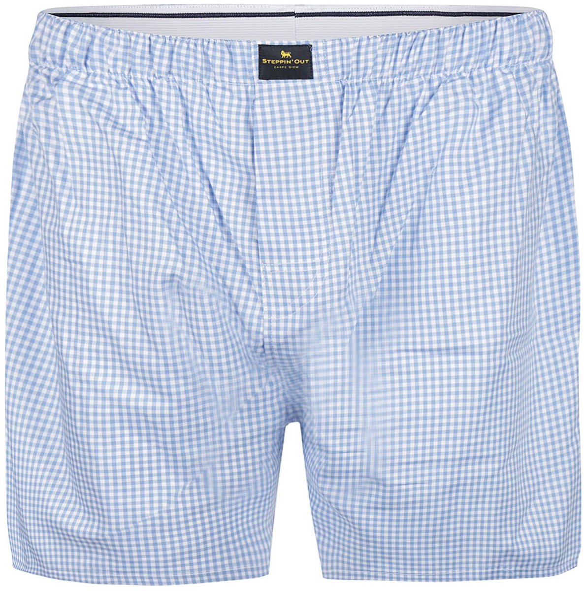 Steppin' Out Boxer Vichy Blauw - Maat XXL - Heren - Boxershorts