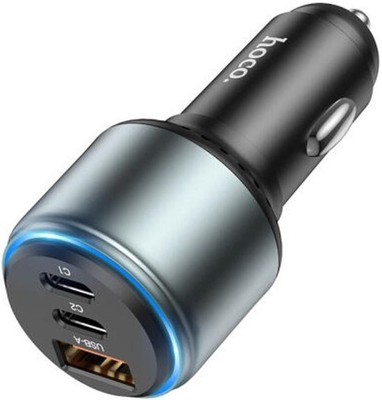 Hoco NZ9 95W Fast Charge Auto Snellader met PD en QC Zwart