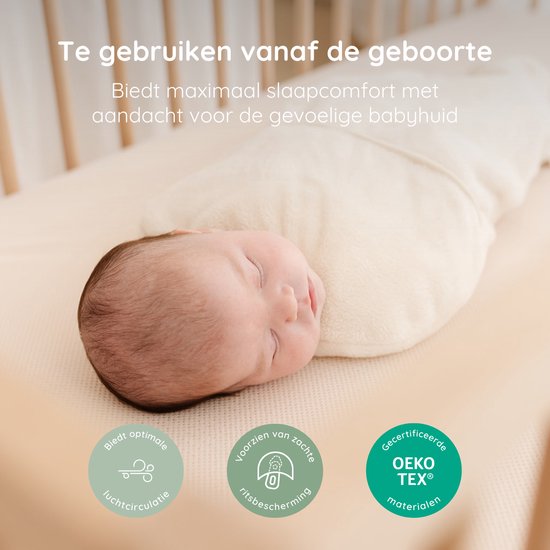 Puckababy Original Piep Inbakerslaapzak (0-3m) - Teddy - Pure van Puckababy — afbeelding 4