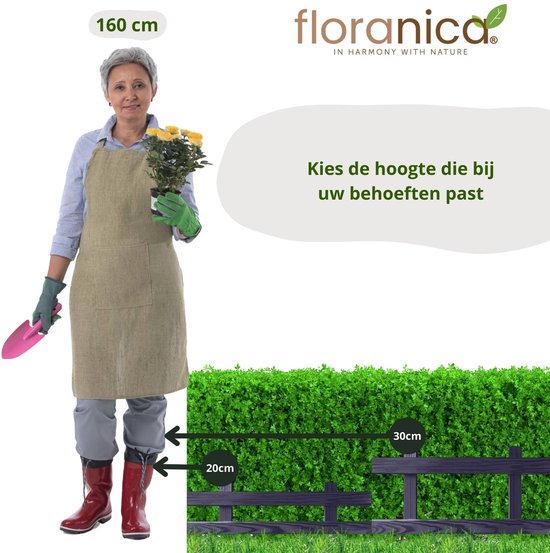 Floranica® Clôture de jardin en bois Farmer | 4 pièces | 50 cm | 30cm de haut | Anthracite | Clôture en pin imprégné pour parterres de fleurs, cultures maraîchères, clôtures de chemin ou clôtures pour parcours d'animaux | portail à mortaise