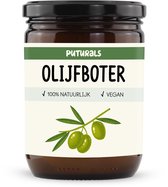 Puturals Olijfolie Boter 100% Natuurlijk - 500ml - Hydrateert en Herstelt de Huid - Geschikt als Lippenbalsem, Hand- en Voetcrème en Haarmasker - Rijk aan Vitamine E en Antioxidanten- Olive Oil Body Butter - Bruine Glazen Pot