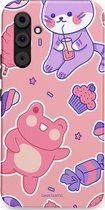 Casetastic Hoesje Geschikt voor Samsung A54 (5G) - Stijlvolle Beschermende Duo-layer Case - Snoepvriendjes