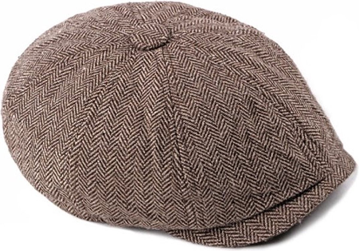Finnacle - Stijlvolle flat cap voor heren - lichtbruin - one size fits all