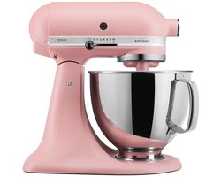 KitchenAid keukenmachine - Artisan - Keukenrobot met 5 accessoires en 2 mengkommen - 300 W - 3 L en 4,8 L - Roze