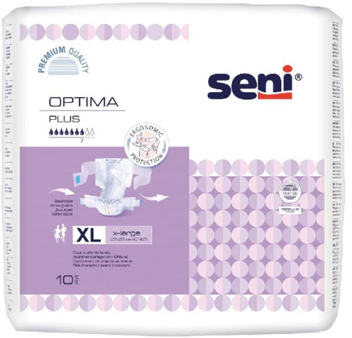 Seni Optima Plus XL - 8 paquets de 10 protections