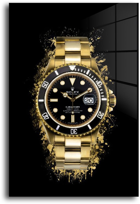 Tableau de Luxe en plexiglas avec Design de montre Rolex bol - Main Image