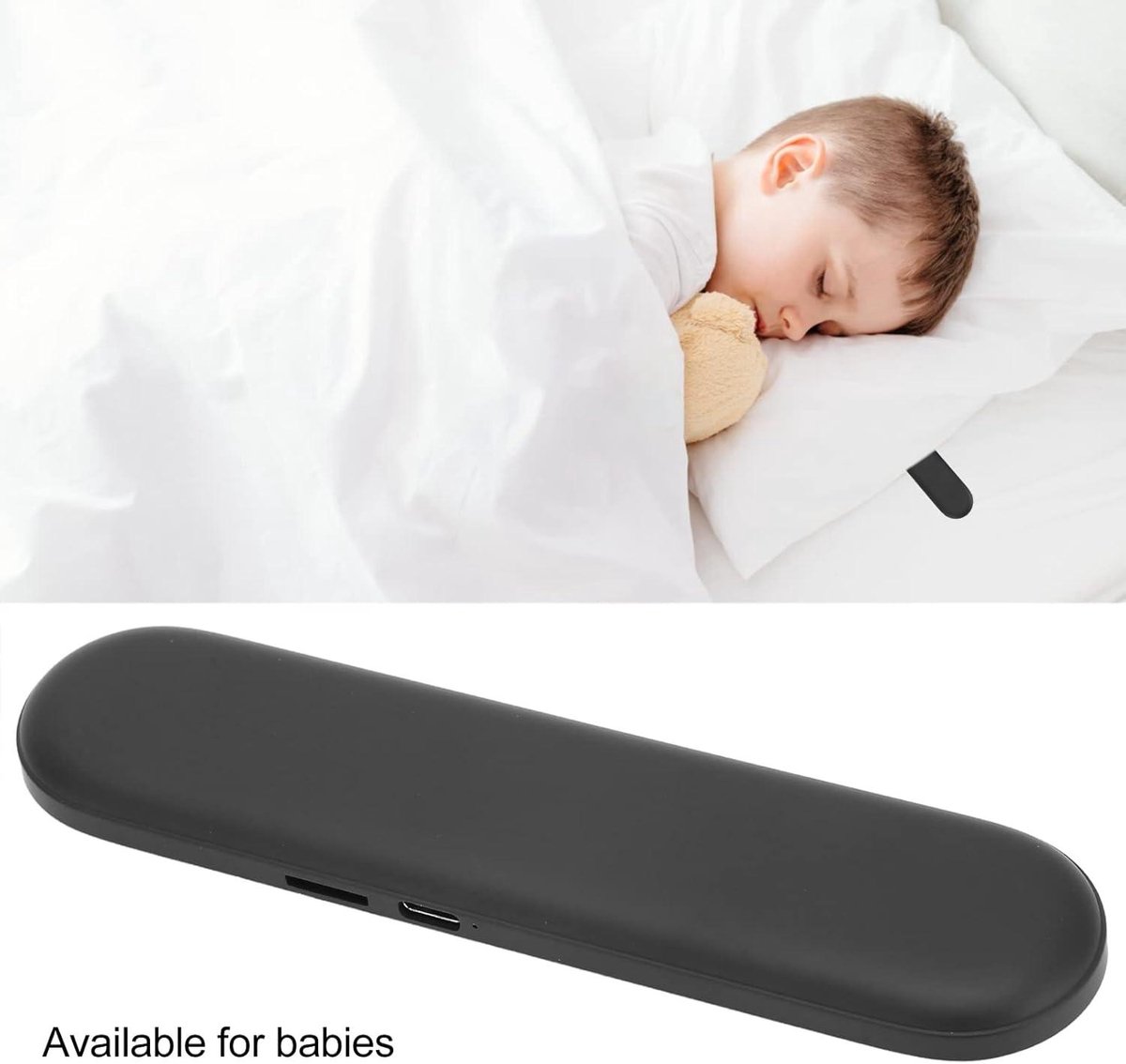 Mini-kussenluidspreker Om Te Slapen, Stereo Draadloze Bluetooth-headset, 400 MAH-batterij, Stel de Timer in, voor Zijslapers Volwassenen en Baby (Zwart
