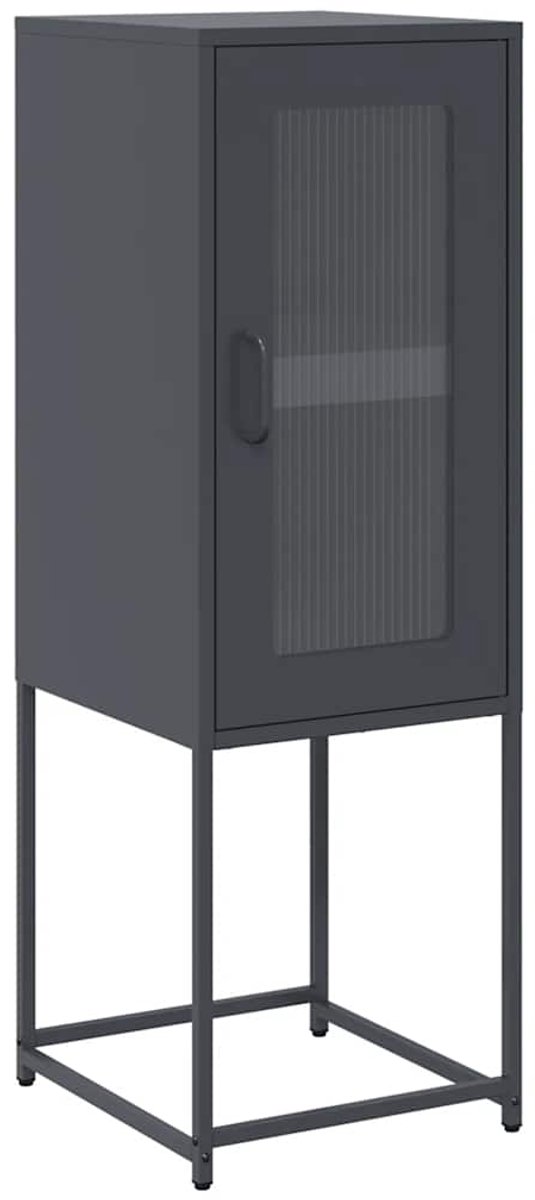 vidaXL Kasten - Dressoir - Dressoir 36x39x107 cm koudgewalst staal antracietkleurig - Opbergoplossing - Salontafel - Entree