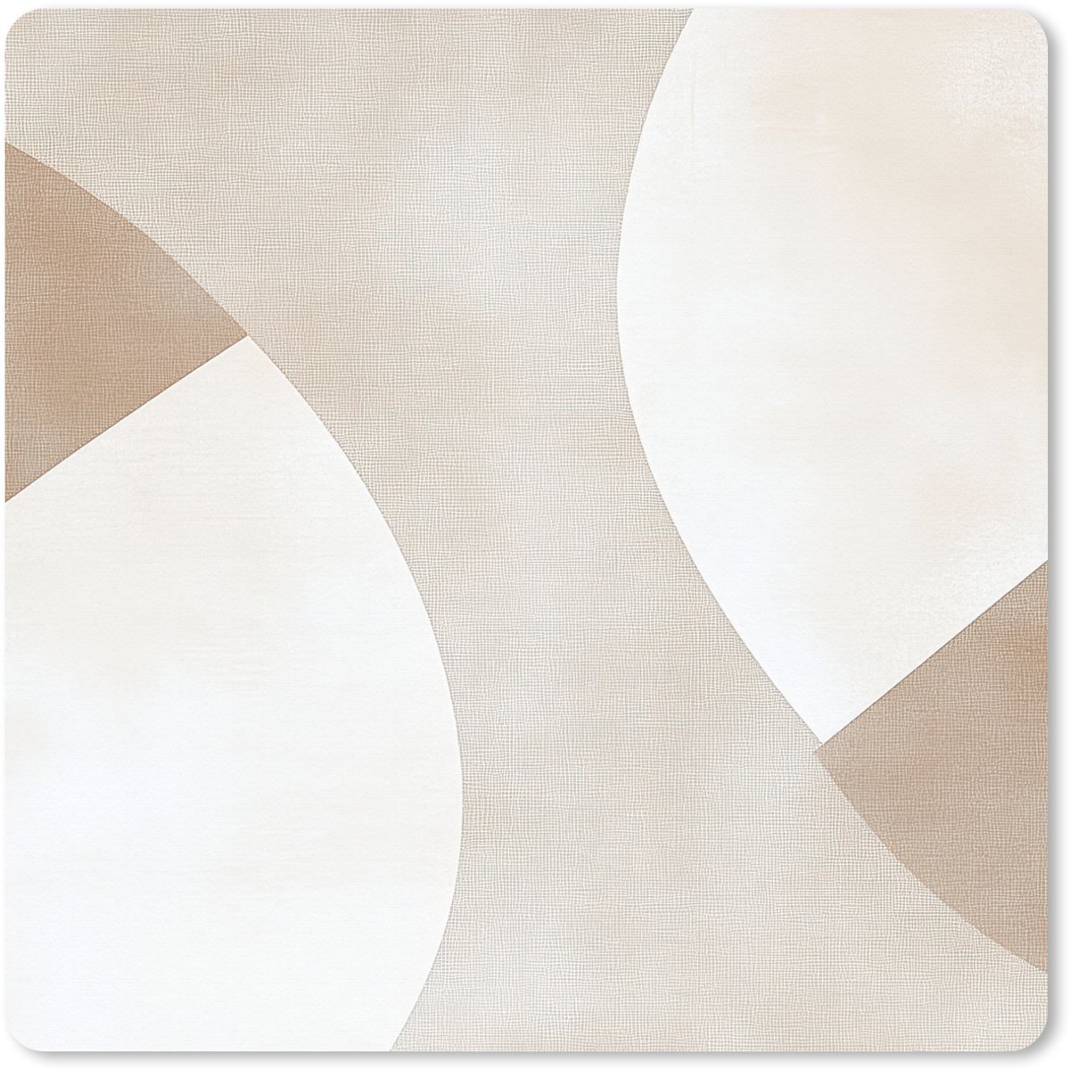 Muismat XXL 50x50 cm - Bureau onderlegger - Bureau mat Bruin - Japandi - Abstract - Bureaumat - Gaming mousepad xl - Bureaulegger groot - Computer deskmat