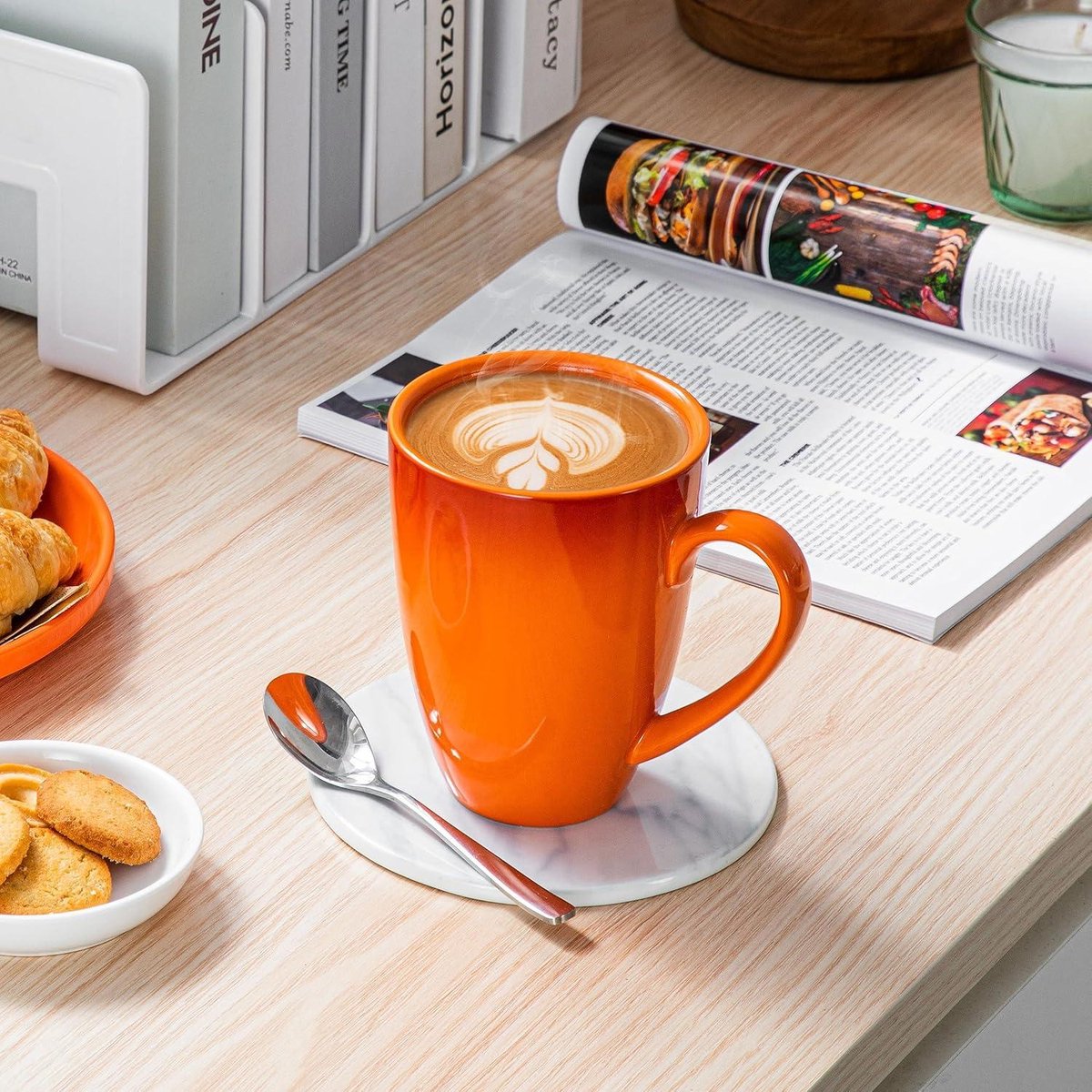AYYDS Koffiemok groot, 700 ml grote mok, keramische soepkom met handvat, koffiebeker, mueslikommen, slakom met handvat, XXL, cappuccino kopjes, kamerkom (groen AYYDS Koffiemok groot, 700 ml grote mok, keramische soepkom met handvat, koffiebeker, mueslikommen, slakom met handvat, XXL, cappuccino kopjes, kamerkom (groen