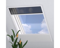Dakraam hor plissegordijn Multi - Verduisterend - White - 100 x 160