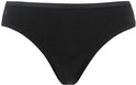 Zwarte bamboe slip met subtiele ribbelband.