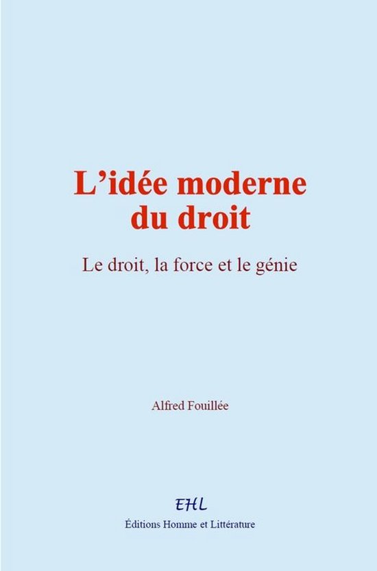 L’idée moderne du droit - cover