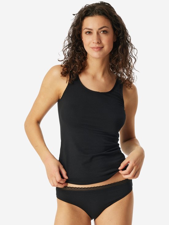 Lot de 3 slips Schiesser Rio à kanten noirs - Sous-vêtements modernes pour femmes - Noir