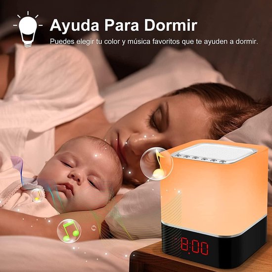 Wake Up Light - 5 LED Kleuren - Natuurgeluiden - Wit - Nachtlampje - Slaaptrainer - Leeslamp
