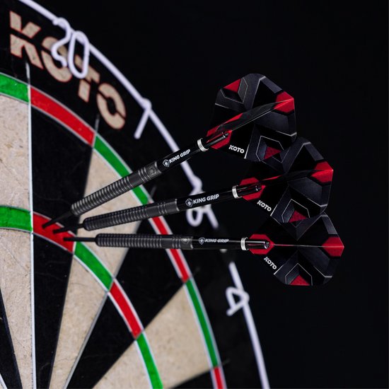 Darts Barrels Flights Shafts Wallet Darts 25 Gramm KOTO Kingmax Steel Darts Set - 90% Wolfram, 25g, Inkl. Wallet - Professionelle Darts Für Steel Darts Koto Sting Black Darts Voor Fanatieke Spelers