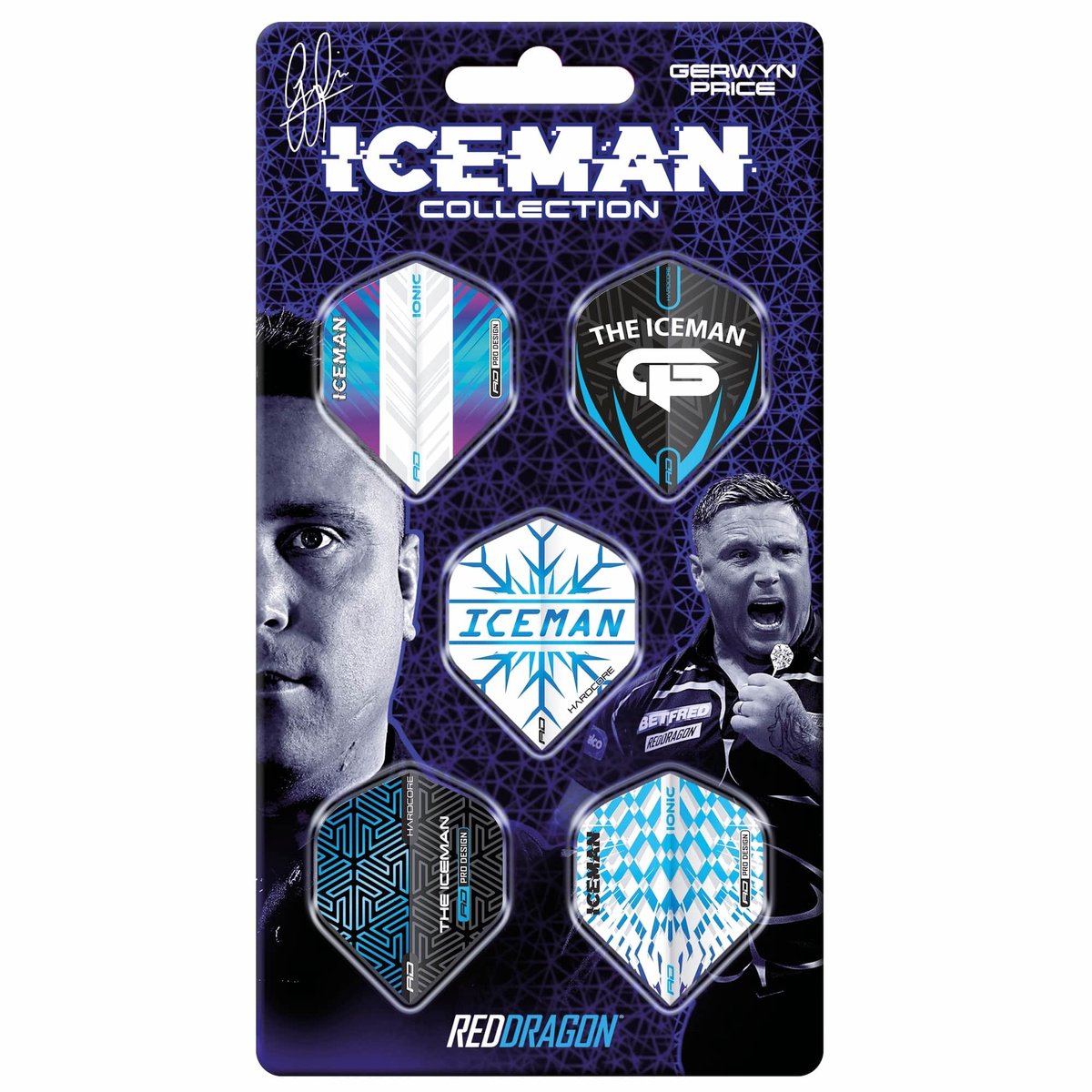 Red Dragon Iceman Hardcore Flight Collection - Dart Flights