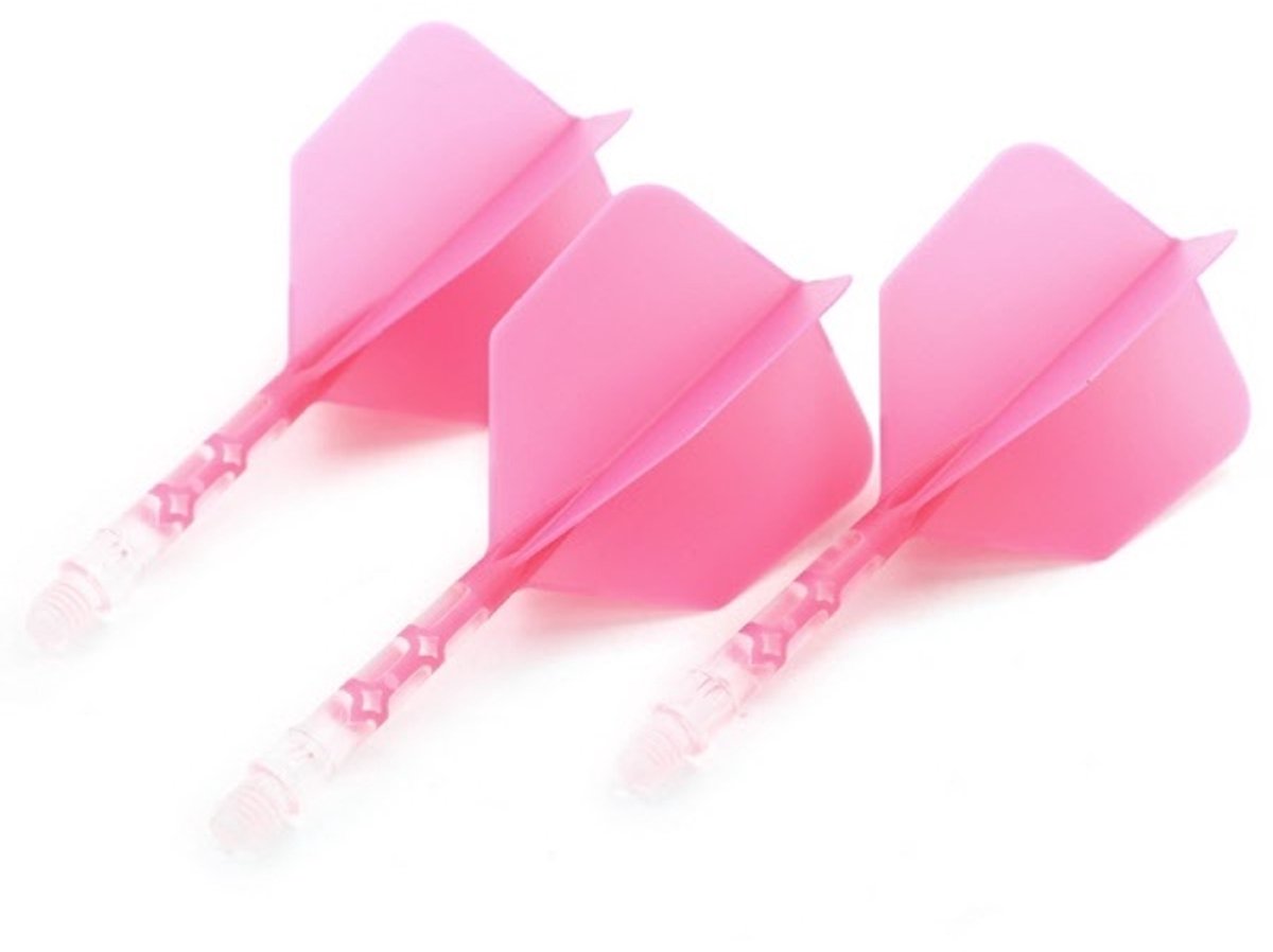 Cuesoul - ROST T19 Integrated Dart Flights - Big Wing - Pink Clear L