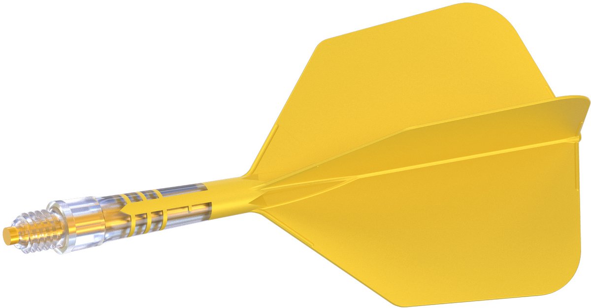 Cuesoul ROST T19 Integrated Dart Flights Big Wing Carbon Yellow - Dart Flights