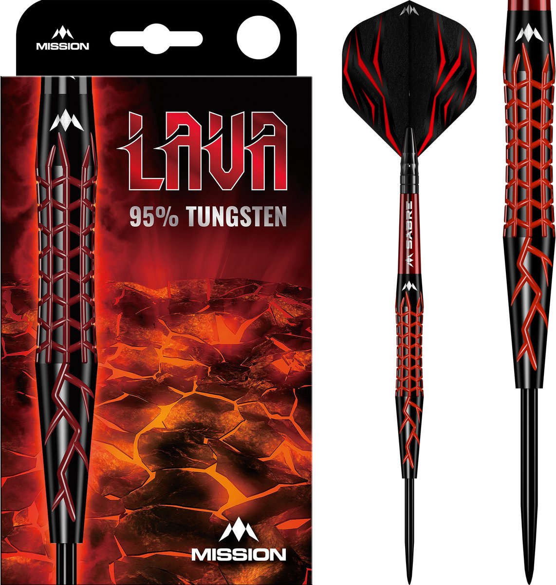 Mission Lava 95% - Dartpijlen 24 Gram