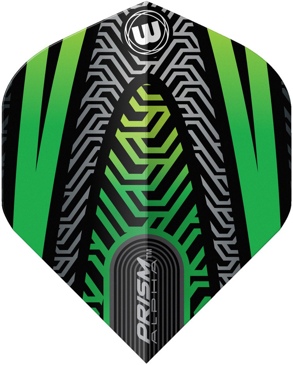 Winmau Prism Alpha Black Green V2 - Dart Flights