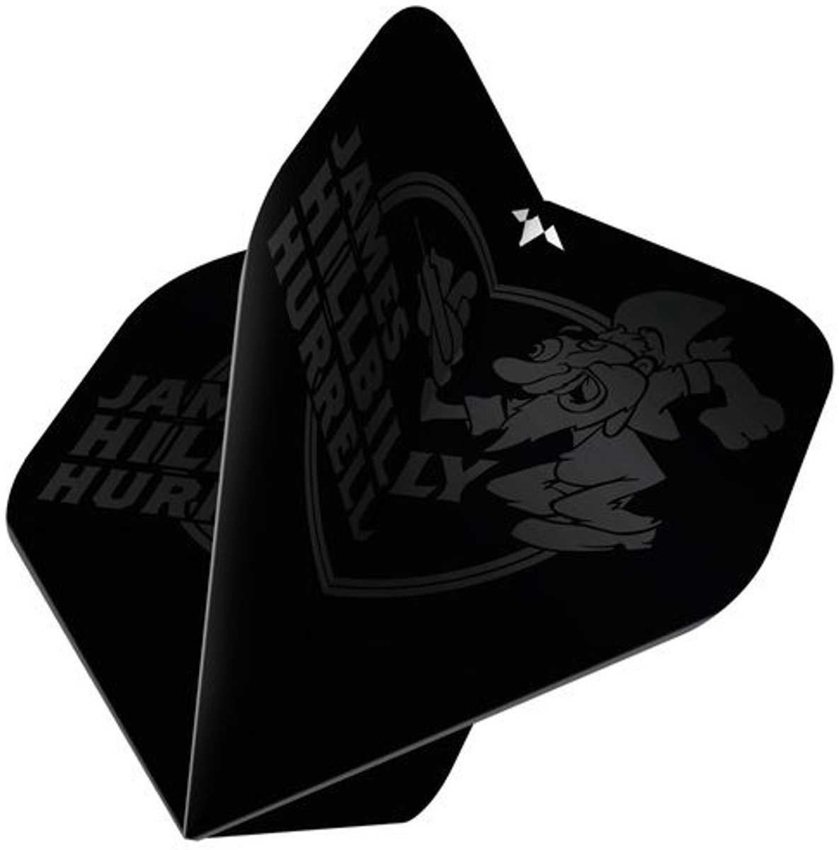 Mission James Hurrell Dartflights - Zwart