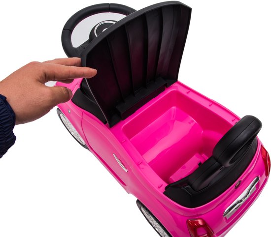 Fiat 500CC - Roze - Elektrische Auto - met Afstandsbediening - 12 Volt