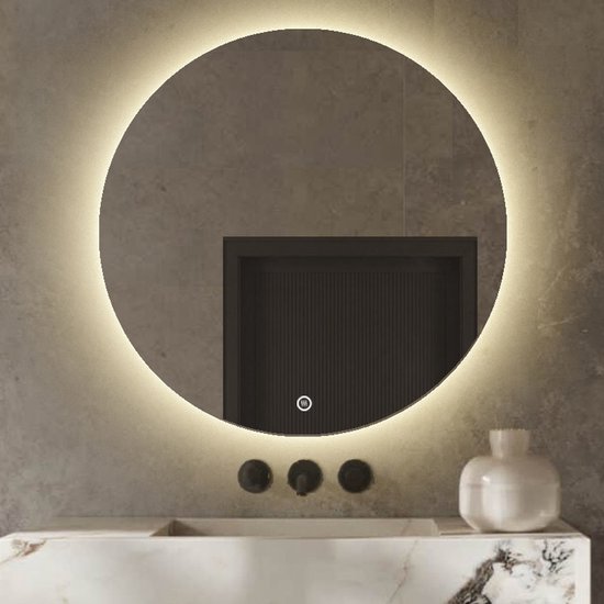 Ovale badkamerspiegel 50x100 – verwarmd dim. instelbare kleur