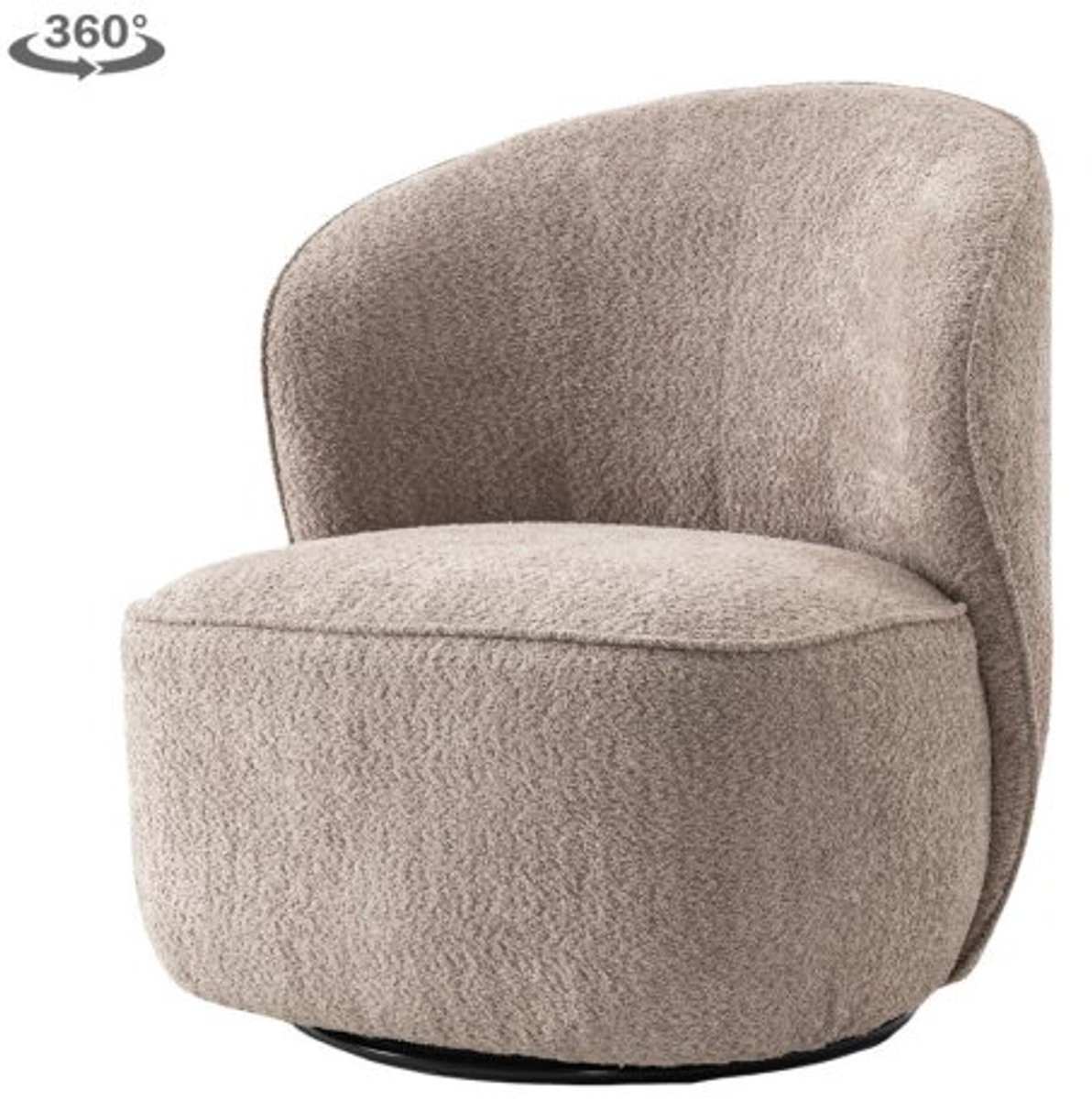 Tower Living Draaifauteuil Belvi - Roze Stof - 79x76x81cm