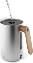 Eva Solo - Nordic Kitchen Waterkoker 1,5 liter - Zilver - Roestvast Staal - Kunststof - Hout