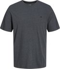 Donkergrijs gemêleerd T-shirt met korte mouwen en een klein geborduurd '&' logo op de borst.