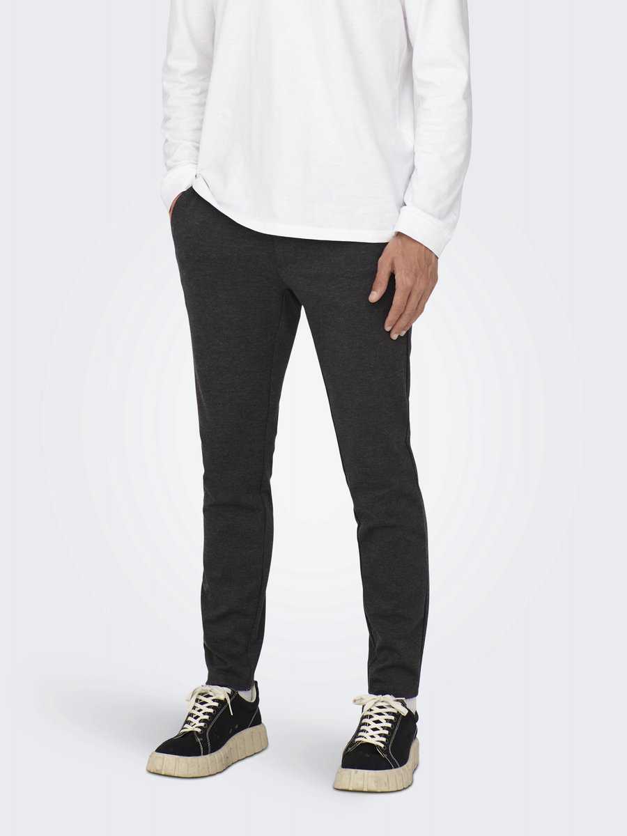 Only & Sons Heren Chino Broek ONSMARK slim Grijs 36W / 30L Volwassenen