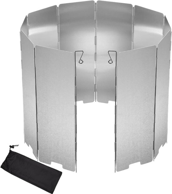 Seadesky Opvouwbaar aluminium windscherm 12 stuks windscherm