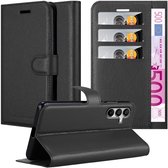 Étui Cadorabo compatible avec Samsung Galaxy A16 en PHANTOM BLACK - Étui de protection avec fermeture magnétique, fonction support et emplacement pour carte Book Case Cover Etui