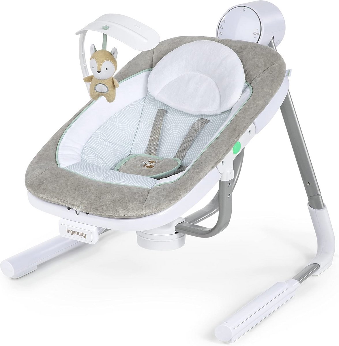 Draagbare Schommel voor Baby's met 5 Snelheden, Multidirectioneel en Opvouwbaar