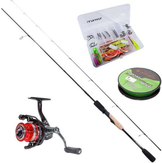 Ultimate Classic Dropshot Set 2.10m / 5-15g + Moulinet spinning Ultimate Elite Spin 2000 | Ensemble de poissons prédateurs