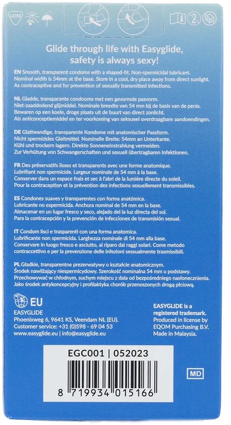 EasyGlide - Original Condooms - Condooms met Glijmiddel - 10 stuks