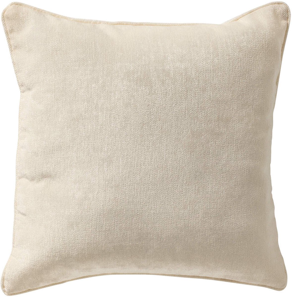 Dutch Decor LEWY - sierkussen 45x45 cm - glansvelours - Snow White - wit - Inclusief binnenkussen - Luxe kussens voor woonkamer & bank
