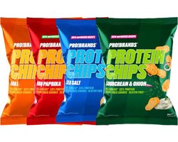 Pro!Brands | Mix Protein Chips | Voordeelpakket | 4 x 50g