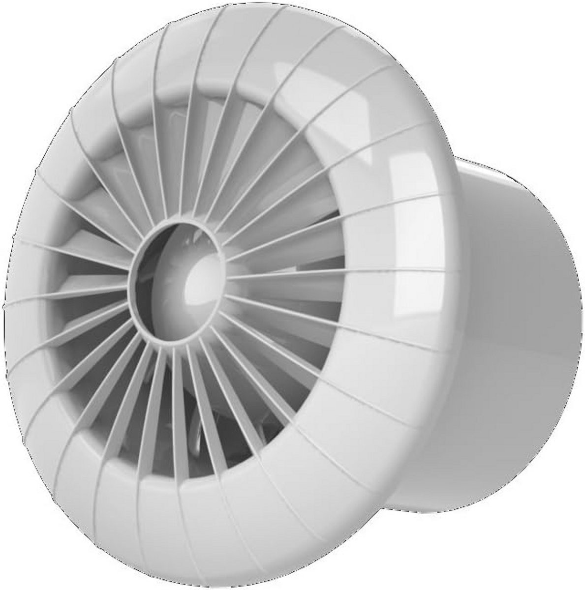 Wandventilator met hygrosensor en vochtsensor - Ø 120 mm - Wit - Ideaal voor Badkamer en Keuken