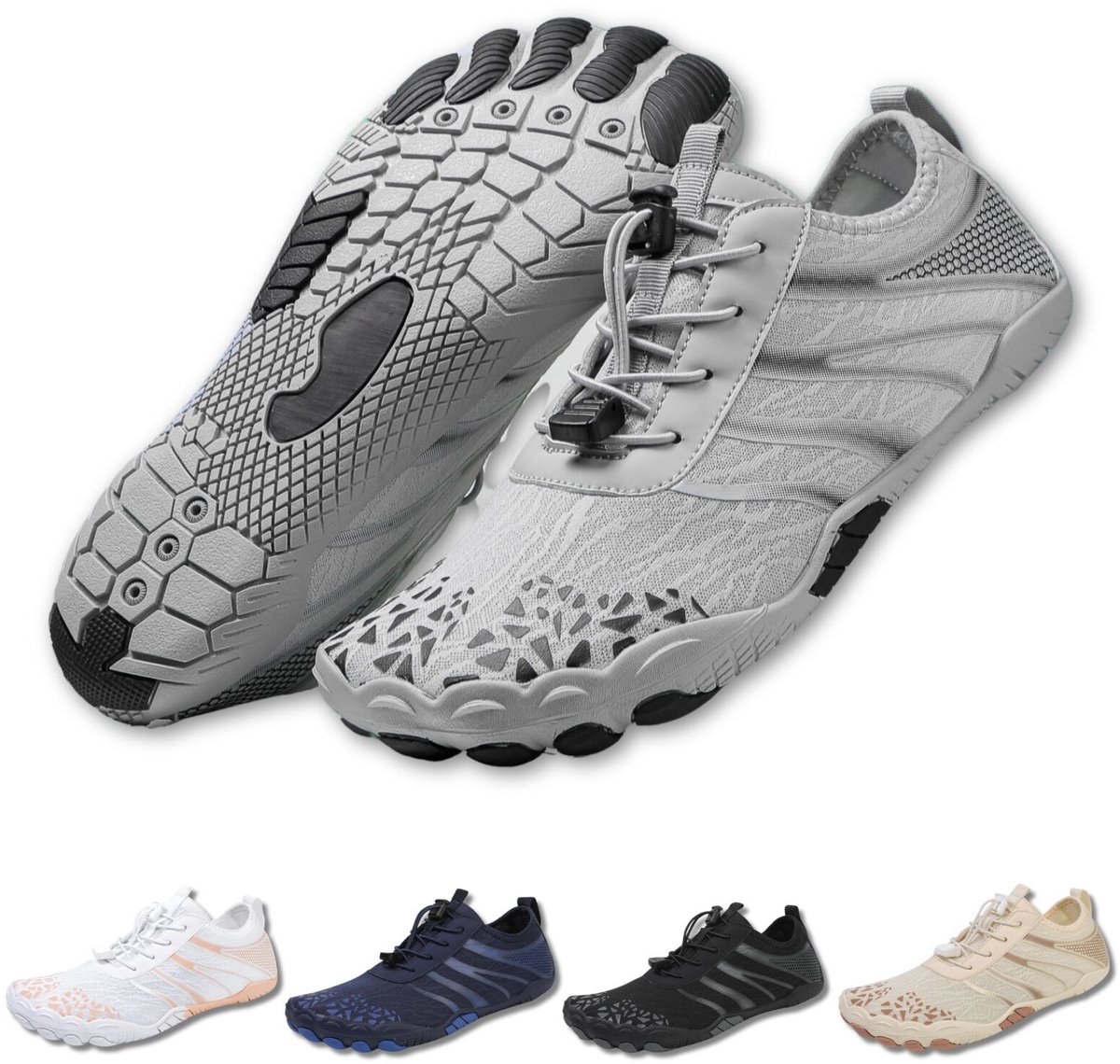 DOTALES - FlowStep barefoot schoenen Grijs/Zwart 42