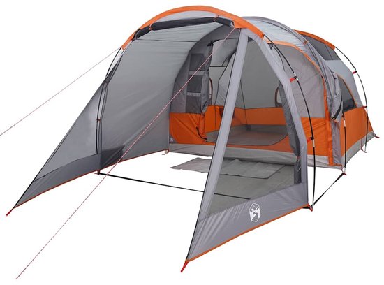 vidaXL - Tunneltent - 4-persoons - waterdicht - grijs van Vidaxl — afbeelding 4