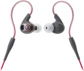 Audio-Technica ATH-SPORT3 Hoofdtelefoons In-ear, Neckband 3,5mm-connector Zwart, Rood