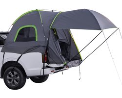 Pickuptruck Tent - Geschikt voor 1,5 tot 1,6 m hoge Vrachtwagens. Waterdichte (PU2000 mm) Slaaptent voor 2 tot 3 Personen voor op de Camping. Robuuste Campershell met Uitschuifbare Luifel